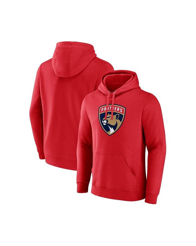 Men's Branded Red Florida Panthers Primary Team Logo Pullover Hoodie $27.30 Sweatshirt