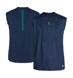 Men's Navy Seattle Mariners Team Muscle Tank Top $23.52 T-Shirts