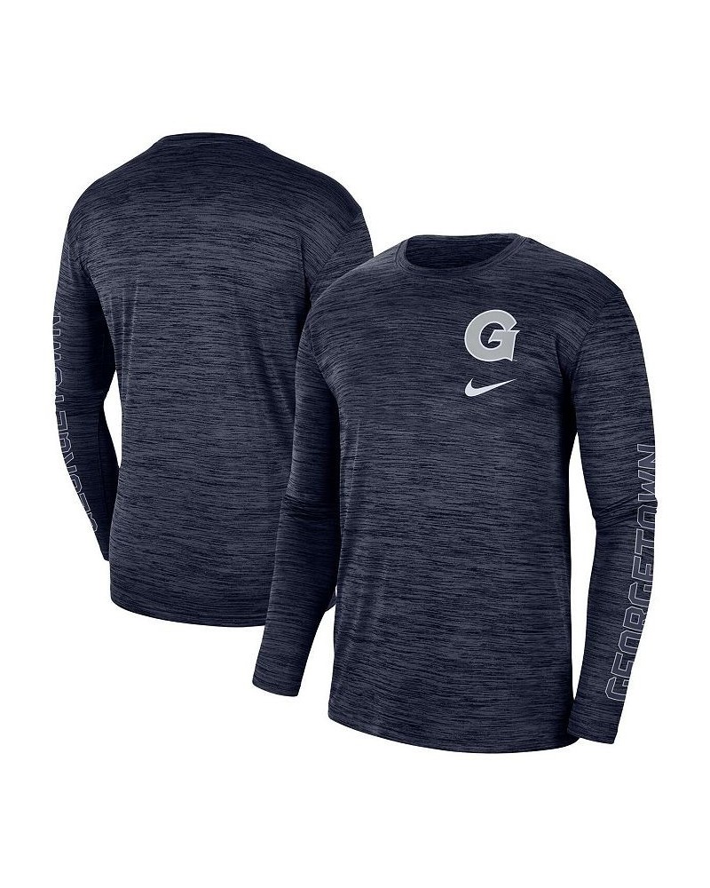 Men's Navy Georgetown Hoyas Velocity Legend Team Performance Long Sleeve T-shirt $27.49 T-Shirts