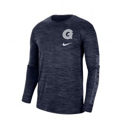 Men's Navy Georgetown Hoyas Velocity Legend Team Performance Long Sleeve T-shirt $27.49 T-Shirts