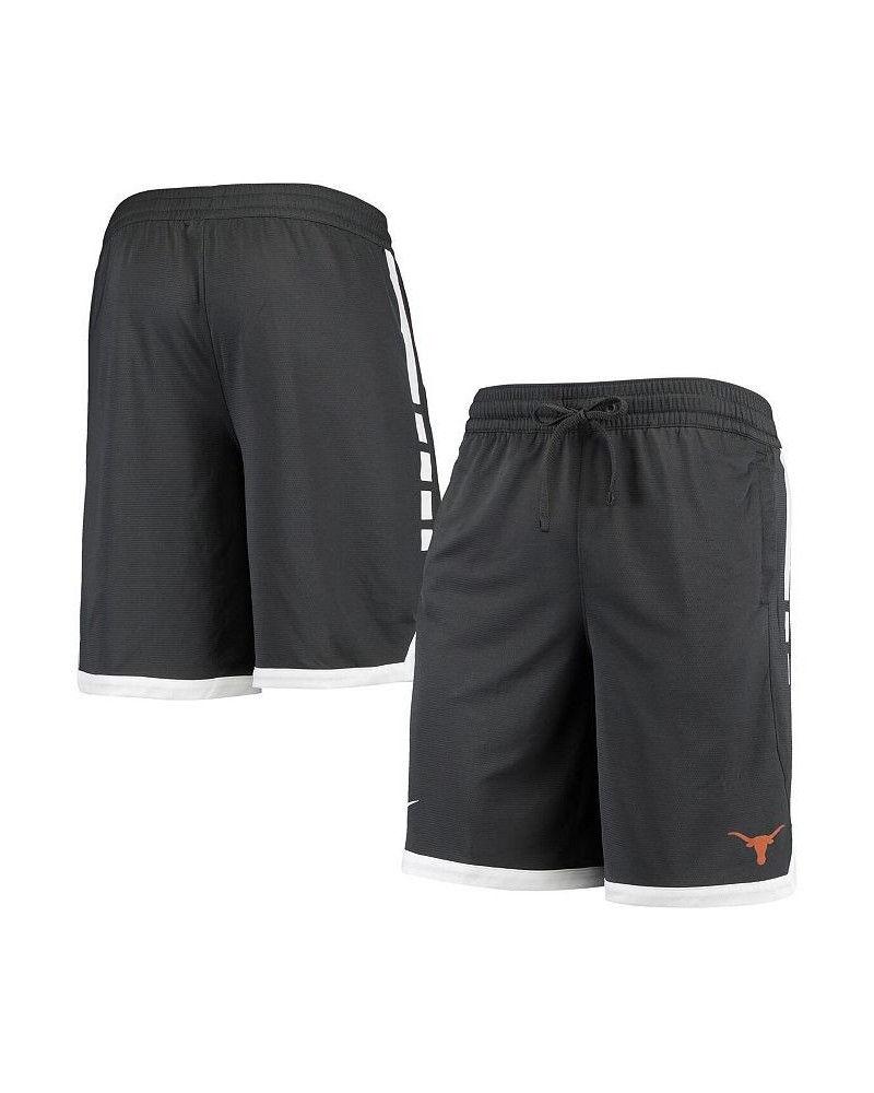 Men's Anthracite Texas Longhorns School Logo Elite Stripe Performance Shorts $33.14 Shorts