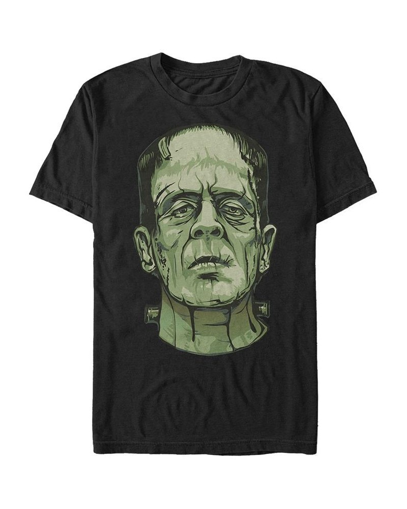 Universal Monsters Men's Frankenstein Big Face Short Sleeve T-Shirt Black $17.84 T-Shirts