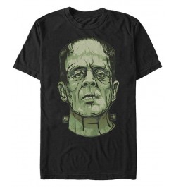 Universal Monsters Men's Frankenstein Big Face Short Sleeve T-Shirt Black $17.84 T-Shirts