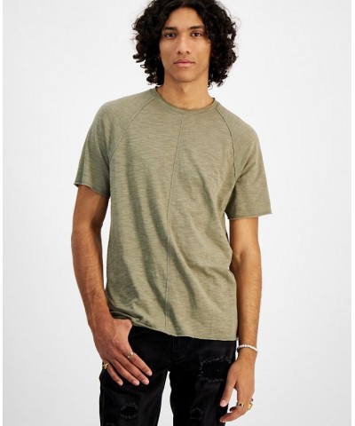 I.N.C. International Concepts Men's Pieced Raw-Edge T-Shirt Green $10.65 T-Shirts