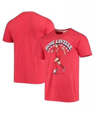 Men's Rose Lavelle Heathered Red USWNT Player Tri-Blend T-shirt $19.68 T-Shirts