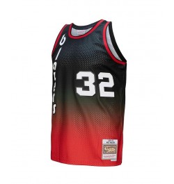 Men's Bill Walton Red, Black Portland Trail Blazers 1976/77 Hardwood Classics Fadeaway Swingman Player Jersey $52.43 Jersey