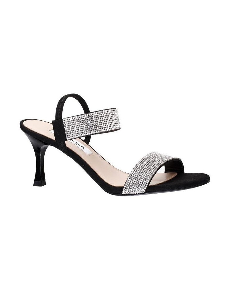 Women's Luz Slingback Evening Sandals Black $35.60 Shoes