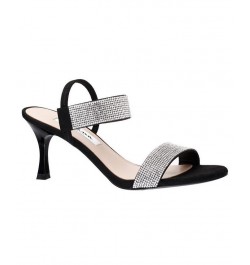 Women's Luz Slingback Evening Sandals Black $35.60 Shoes