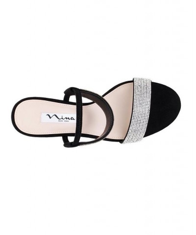 Women's Luz Slingback Evening Sandals Black $35.60 Shoes