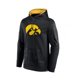 Men's Branded Black Iowa Hawkeyes On The Ball Pullover Hoodie $28.70 Sweatshirt