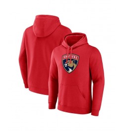 Men's Branded Red Florida Panthers Primary Team Logo Pullover Hoodie $27.30 Sweatshirt