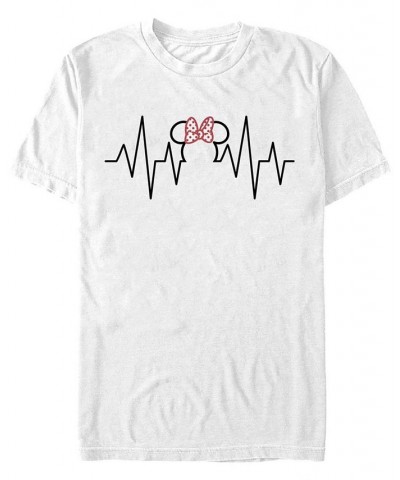 Men's Minnie Mouse Heartline Short Sleeve T-shirt White $15.75 T-Shirts