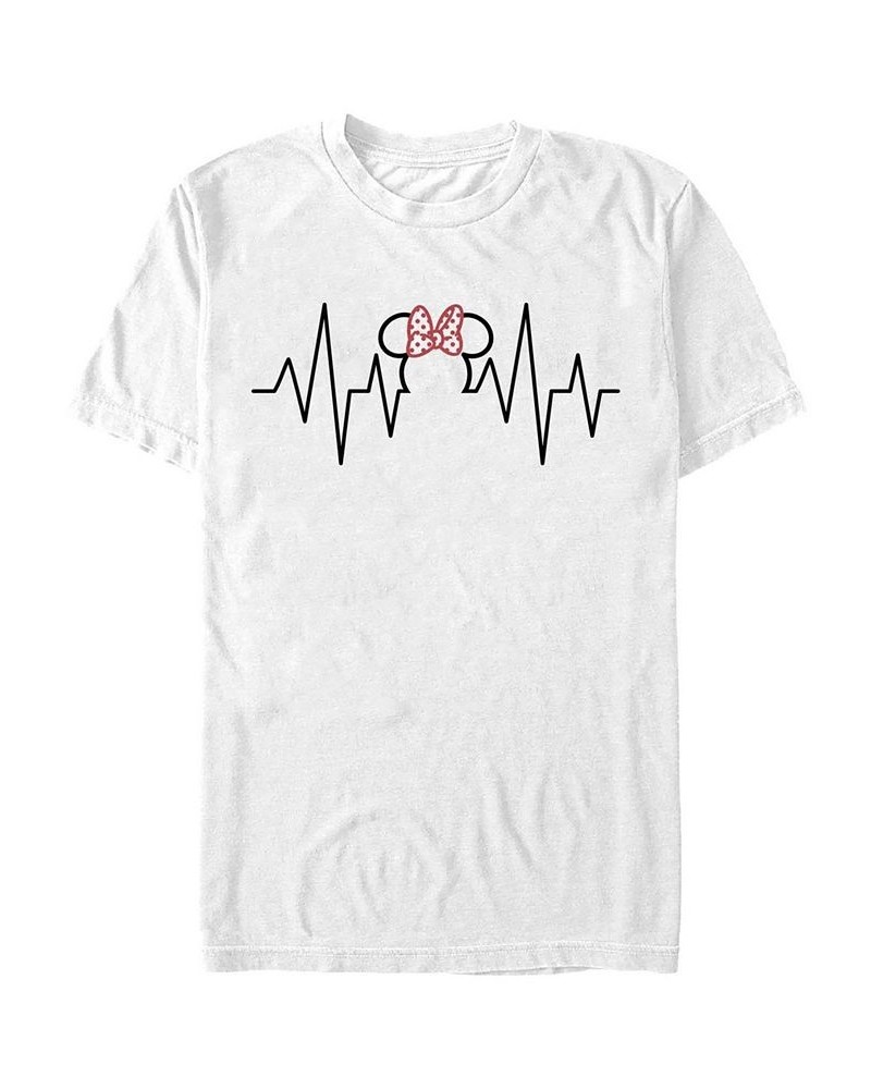 Men's Minnie Mouse Heartline Short Sleeve T-shirt White $15.75 T-Shirts