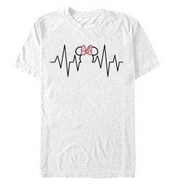 Men's Minnie Mouse Heartline Short Sleeve T-shirt White $15.75 T-Shirts