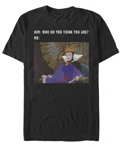 Men's Evil Queen Meme Short Sleeve Crew T-shirt Black $14.00 T-Shirts