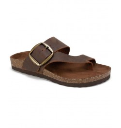 Harley Women's Footbed Sandals Brown $28.98 Shoes