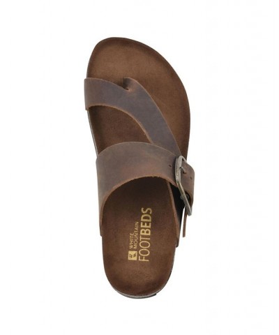 Harley Women's Footbed Sandals Brown $28.98 Shoes