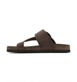 Harley Women's Footbed Sandals Brown $28.98 Shoes