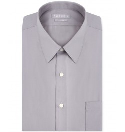 Men's Athletic Fit Poplin Dress Shirt Gray $13.83 Dress Shirts