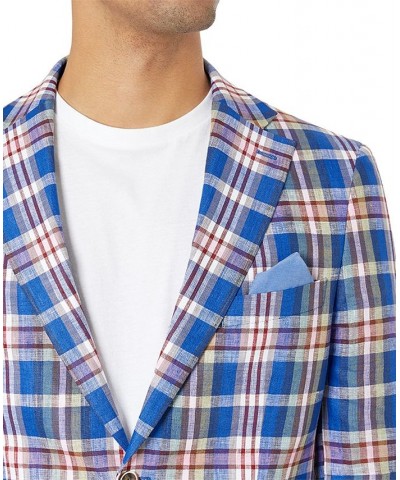 Slim Fit Patterned Linen Sportcoats PD06 $60.16 Blazers