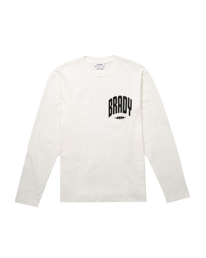 Men's White Varsity Long Sleeve T-shirt $22.95 T-Shirts