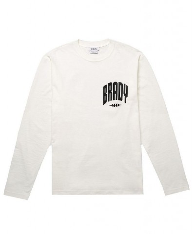 Men's White Varsity Long Sleeve T-shirt $22.95 T-Shirts