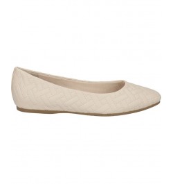 Women's Mazi Square Toe Flats Ivory/Cream $35.70 Shoes