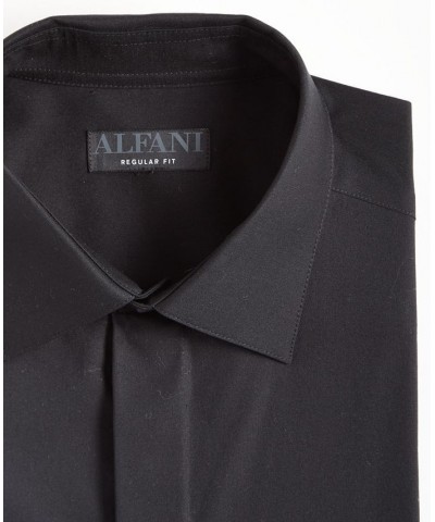 Men's Regular Fit 2-Way Stretch Formal Convertible-Cuff Dress Shirt Black $20.83 Dress Shirts