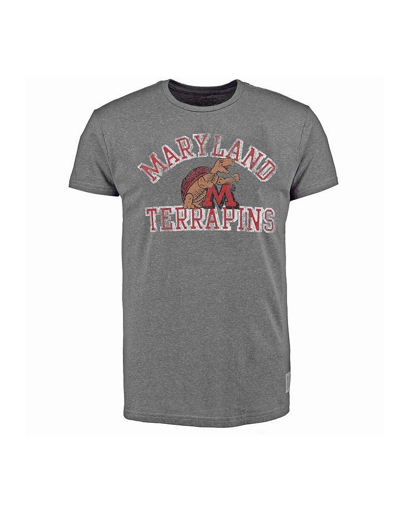 Men's Heathered Gray Maryland Terrapins Vintage-Like Tri-Blend T-shirt $25.64 T-Shirts