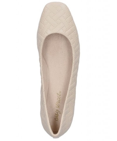 Women's Mazi Square Toe Flats Ivory/Cream $35.70 Shoes