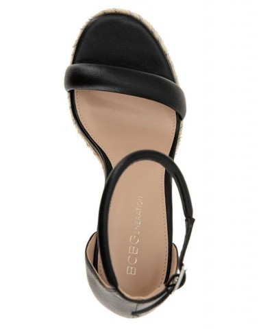 Women's Narida Wedge Sandal Black $33.11 Shoes