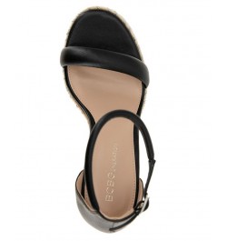 Women's Narida Wedge Sandal Black $33.11 Shoes