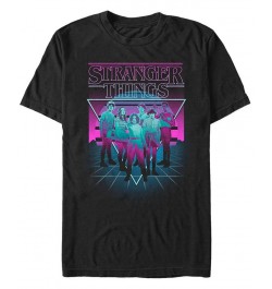 Men's Stranger Things Group Short Sleeve T-shirt Black $17.84 T-Shirts