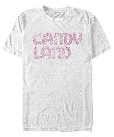 Men's Candy Land Logo Distressed Short Sleeve T-shirt White $15.05 T-Shirts