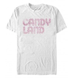 Men's Candy Land Logo Distressed Short Sleeve T-shirt White $15.05 T-Shirts