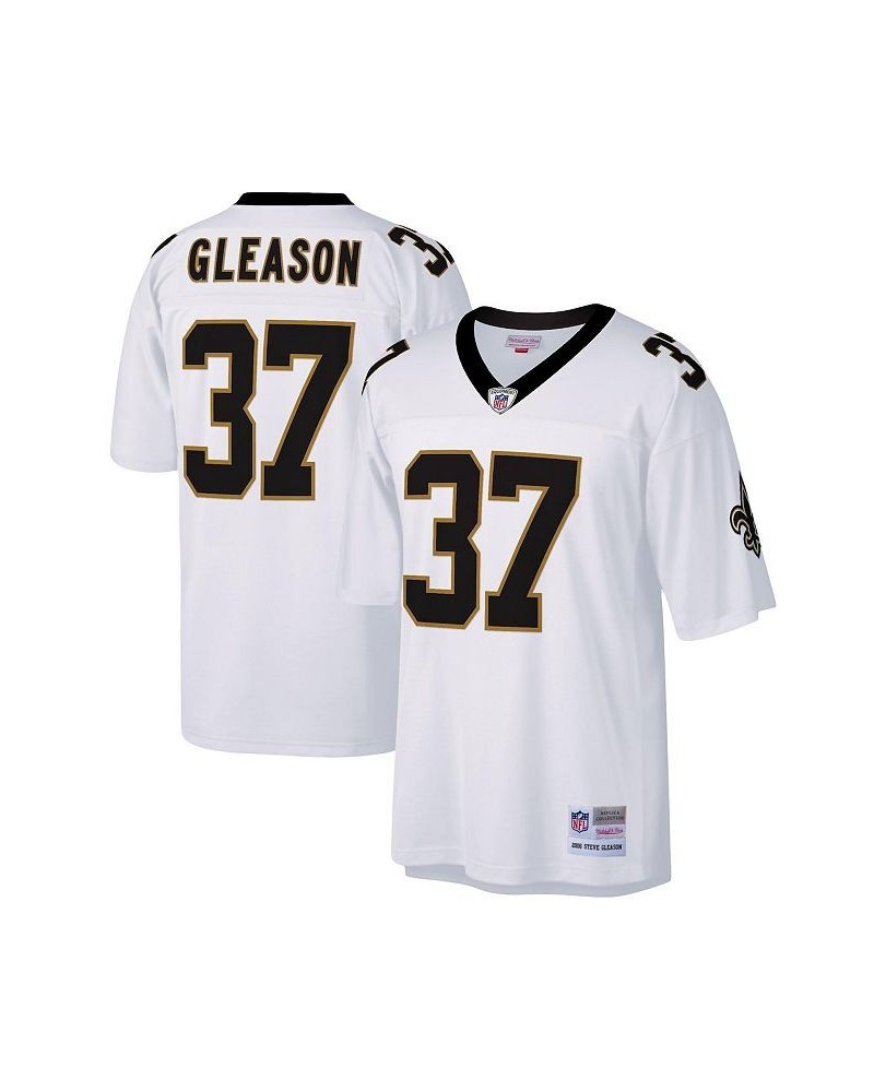 Men's Steve Gleason White New Orleans Saints Legacy Replica Jersey $68.00 Jersey