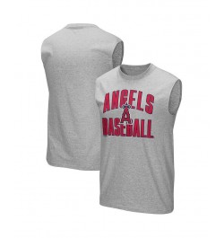 Men's Branded Heather Gray Los Angeles Angels Game Legend Sleeveless Shooter T-shirt $12.90 T-Shirts