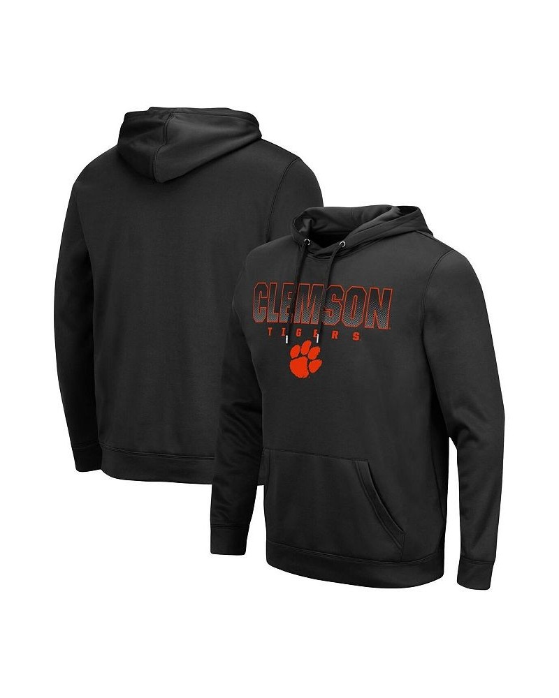 Men's Black Clemson Tigers Blackout 3.0 Pullover Hoodie $30.55 Sweatshirt