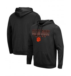 Men's Black Clemson Tigers Blackout 3.0 Pullover Hoodie $30.55 Sweatshirt