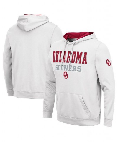 Men's White Oklahoma Sooners Sunrise Pullover Hoodie $31.85 Sweatshirt