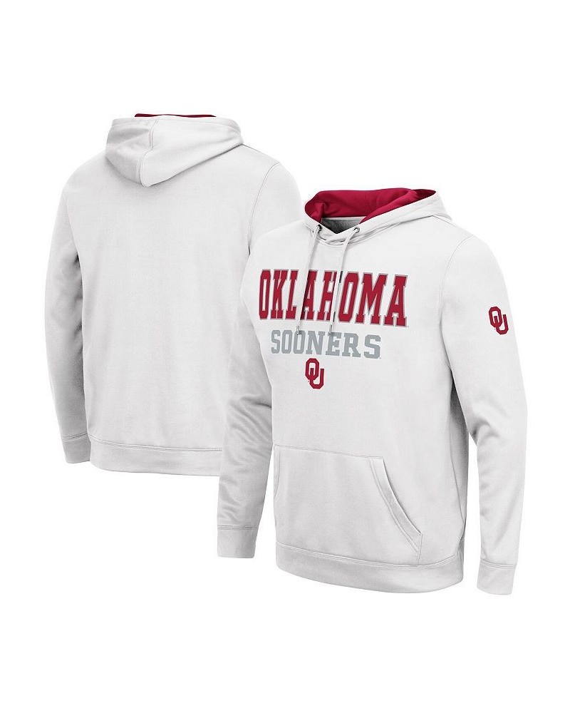 Men's White Oklahoma Sooners Sunrise Pullover Hoodie $31.85 Sweatshirt