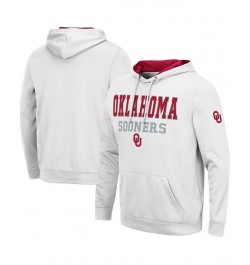 Men's White Oklahoma Sooners Sunrise Pullover Hoodie $31.85 Sweatshirt