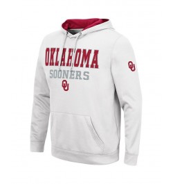 Men's White Oklahoma Sooners Sunrise Pullover Hoodie $31.85 Sweatshirt