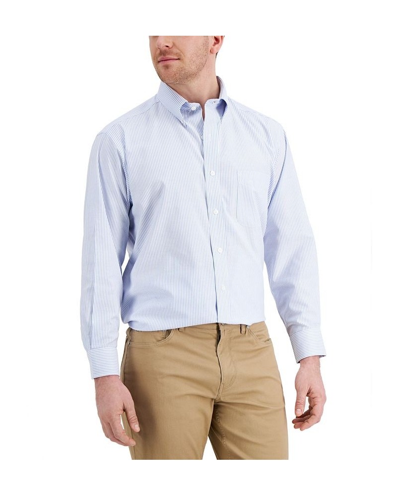 Men's Regular Fit Cotton University Stripe Dress Shirt Multi $21.20 Dress Shirts