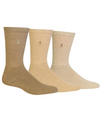 3 Pack Ribbed Cushion Foot Crew Men's Socks White $19.72 Socks