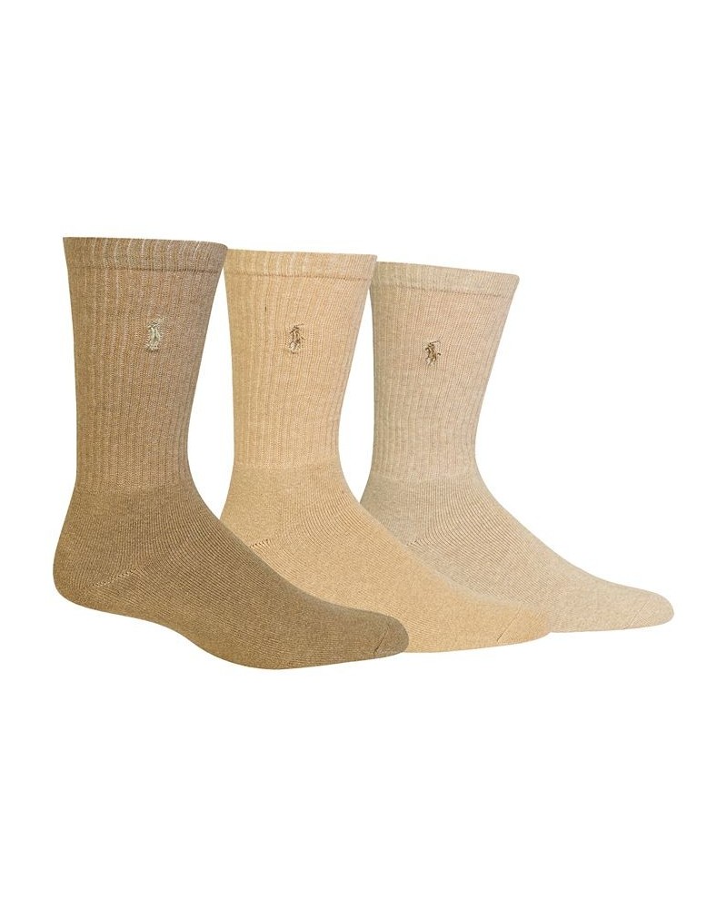 3 Pack Ribbed Cushion Foot Crew Men's Socks White $19.72 Socks