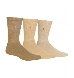 3 Pack Ribbed Cushion Foot Crew Men's Socks White $19.72 Socks