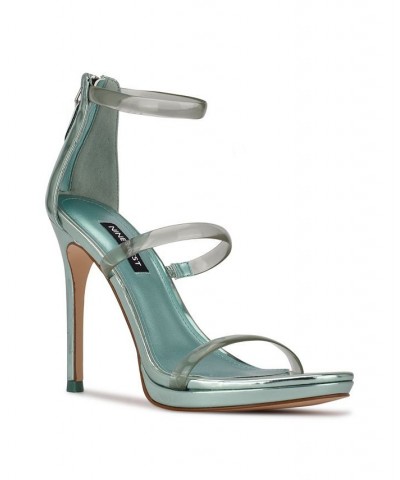 Women's Leah Heeled Dress Sandals Green $37.06 Shoes