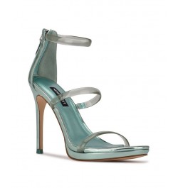 Women's Leah Heeled Dress Sandals Green $37.06 Shoes