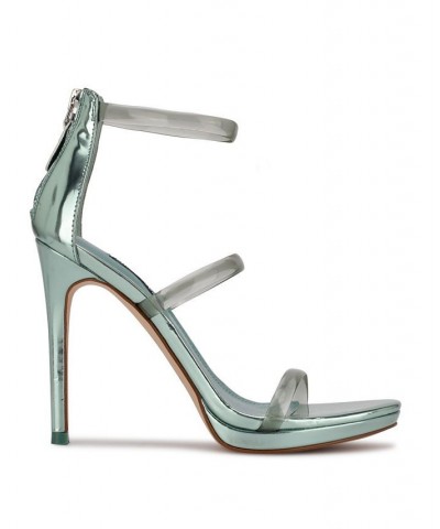 Women's Leah Heeled Dress Sandals Green $37.06 Shoes